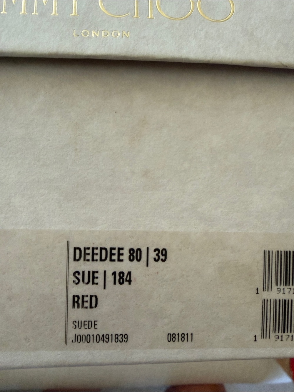 NIB Jimmy Choo Deedee Red Suede Platform Mules Size 39 - Picture 7 of 7